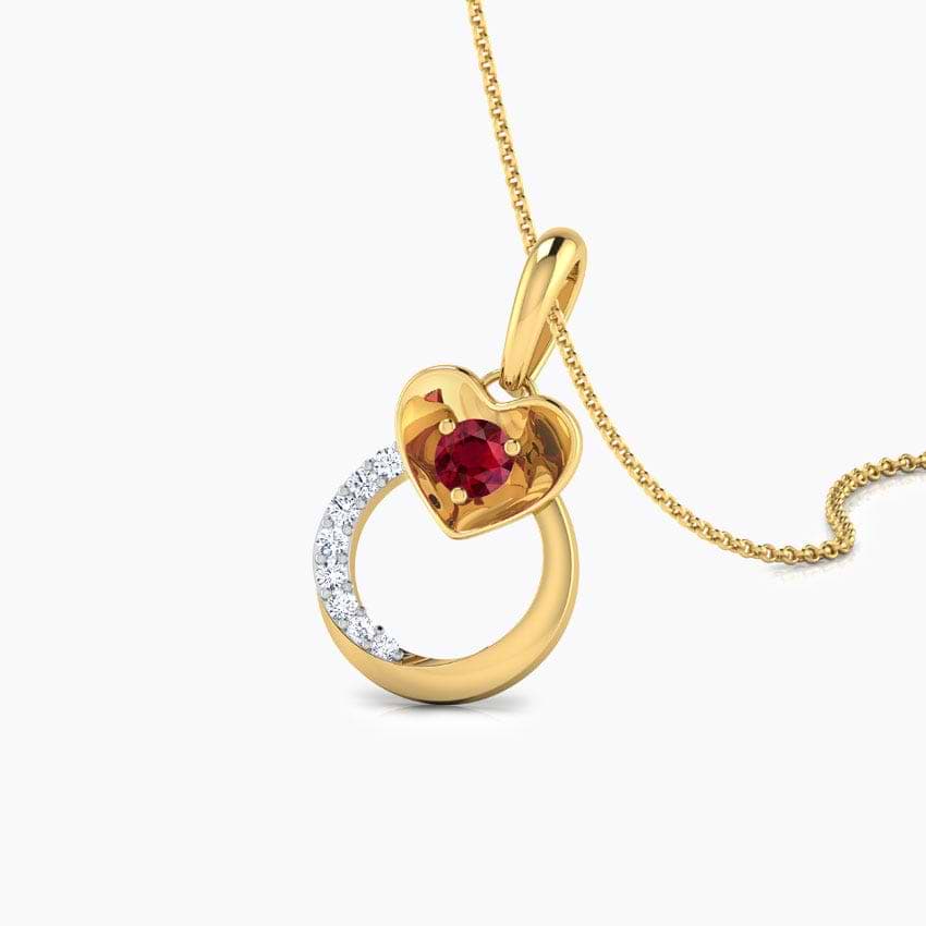 Pretty Heart Gemstone Pendant