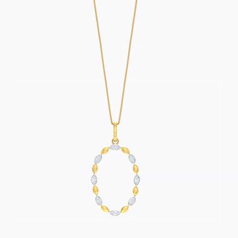 Oval Halo Diamond Pendant