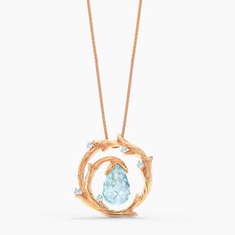 Encircle Dewdrops Gemstone Pendant
