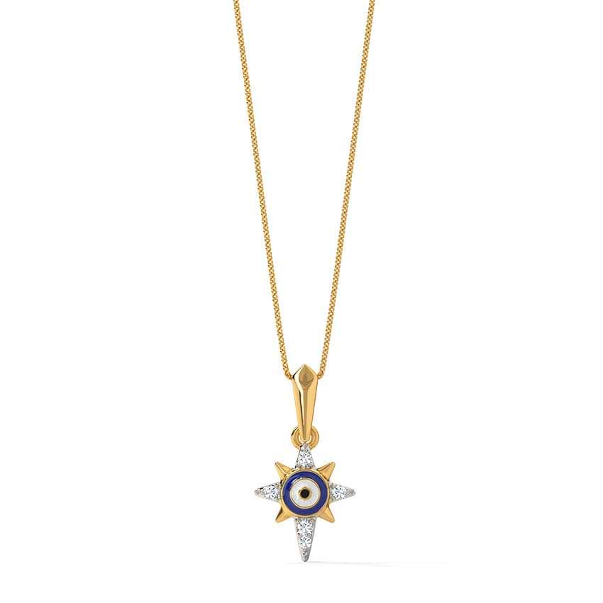 North Star Evil Eye Diamond Pendant