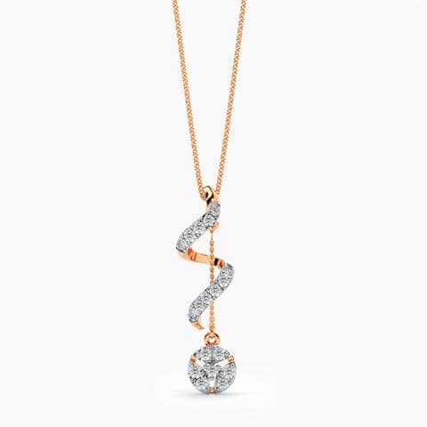 Circle Swirl Diamond Pendant