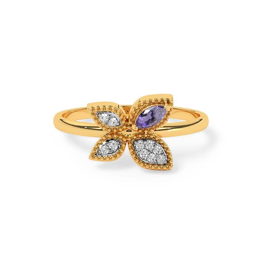 Clustered Butterfly Gemstone Ring