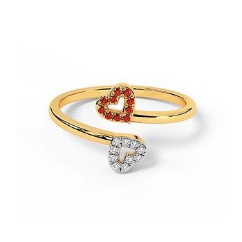 Duet Love Gemstone Ring
