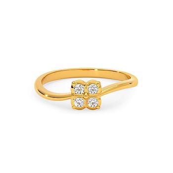 Square Cluster 22KT Diamond Ring