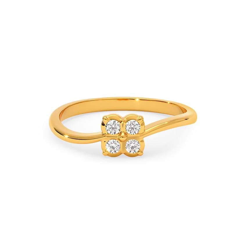 Square Cluster 22KT Diamond Ring