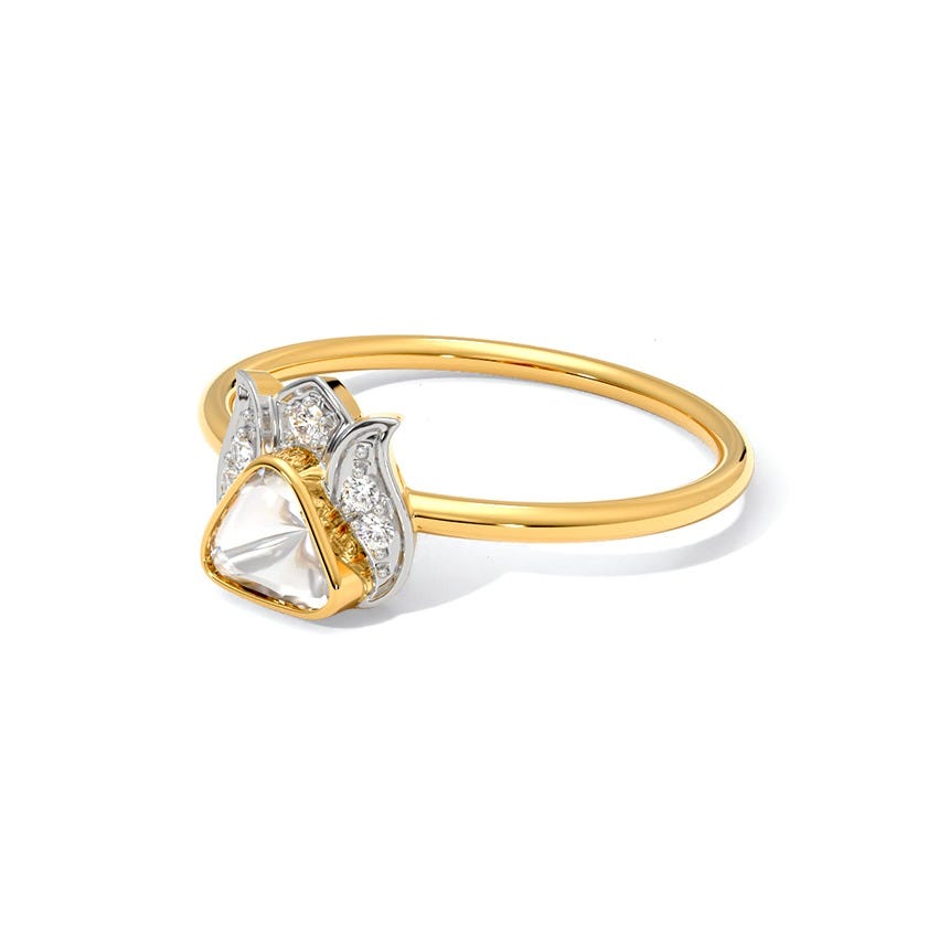Floret Polki Diamond Ring