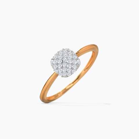 Janet Square Domed Diamond Ring