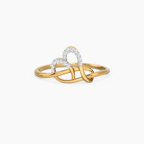 Terry Heart Twine Diamond Ring