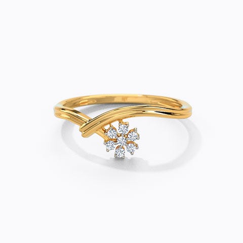 Floral Hold Diamond Ring