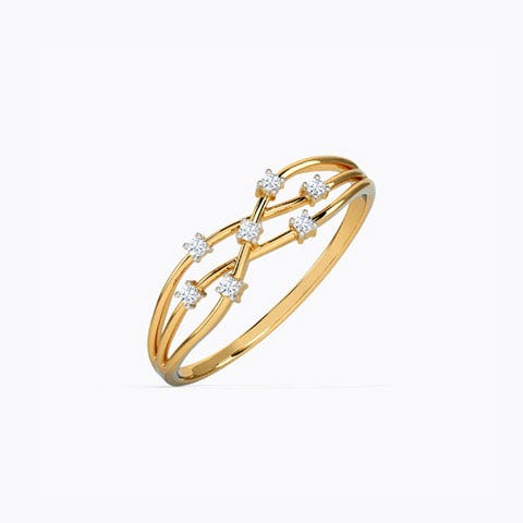 Intertwined Glim Diamond Ring