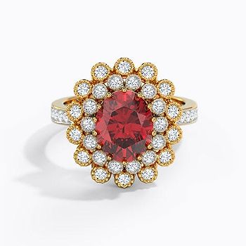 Bloom Scallop Diamond Ring