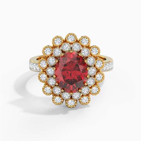 Bloom Scallop Diamond Ring