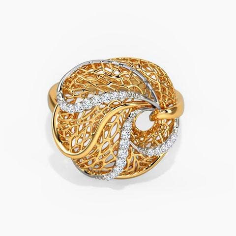 Alocasia Root Diamond Ring