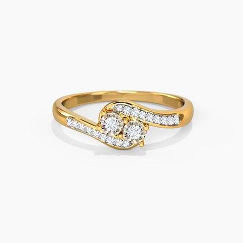 Wave Miracle Plate Diamond Ring
