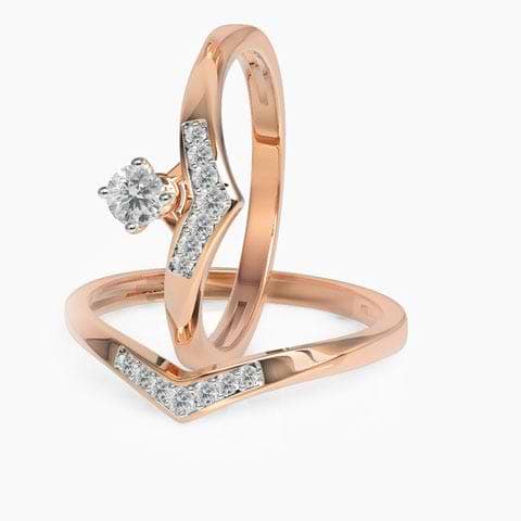 Edgy Twin Diamond Rings