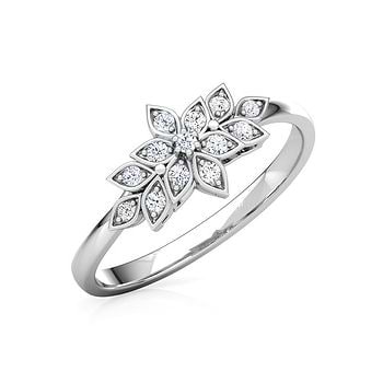 Glistening Petals Diamond Ring