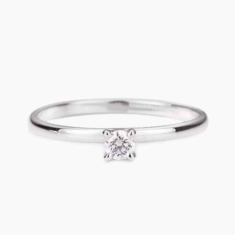 Minimal Platinum Diamond Ring