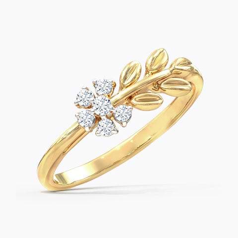 Petite Fern Diamond Ring