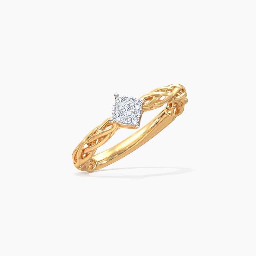 Braid Mesh Diamond Ring