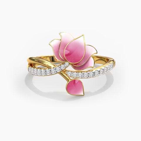 Intertwine Lotus Diamond Ring