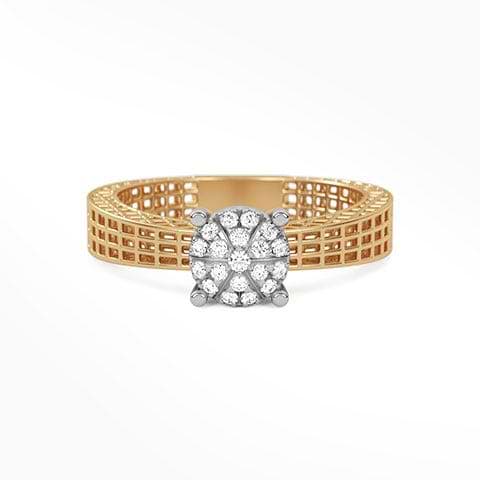 Mesh Cluster Diamond Ring