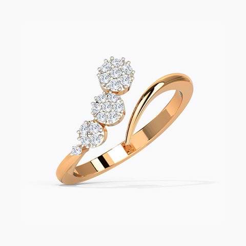 Trine Cluster Diamond Ring