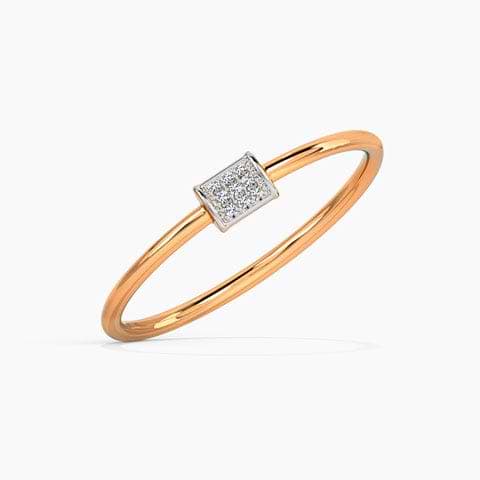 Shining Square Diamond Ring