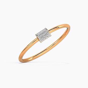 Shining Square Diamond Ring