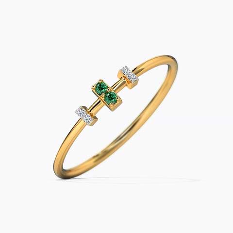 Rectangular Streak Gemstone Ring