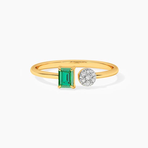 Greeny Glint Gemstone Open Ring