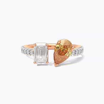 Comet Fire Gemstone Open Ring