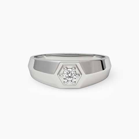 Platinum Poise Diamond Ring for Men