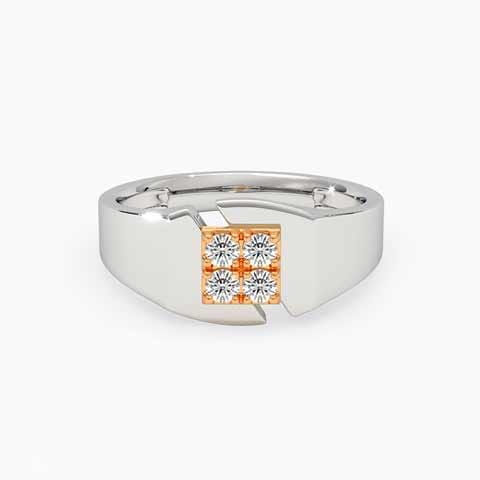 Fusion Tone Diamond Ring for Men