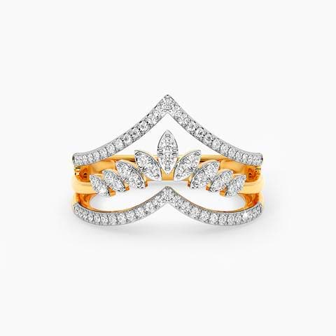 Chisel Mark Diamond Vanki Ring