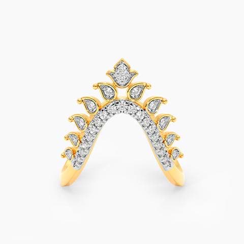 Peak Pattern Diamond Vanki Ring