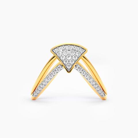 V-Ridge Diamond Vanki Ring