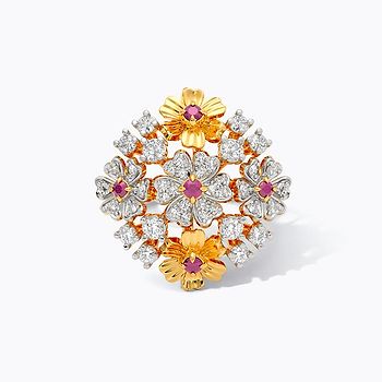 Scarlet Rose Gemstone Ring