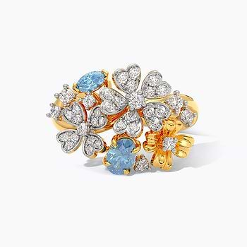 Blue Iris Gemstone Ring