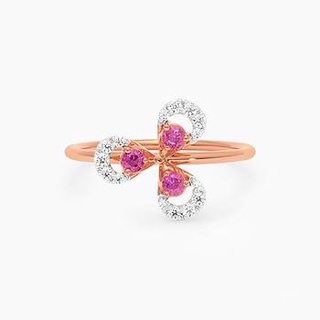 Tri Petal Gemstone Ring