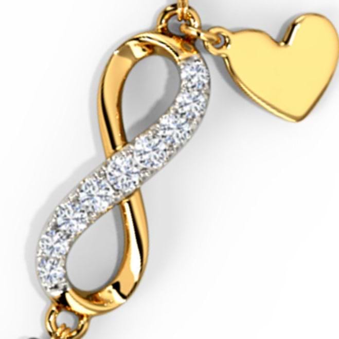 Eternal Infinity  Personalised Diamond Mangalsutra Bracelet For Women