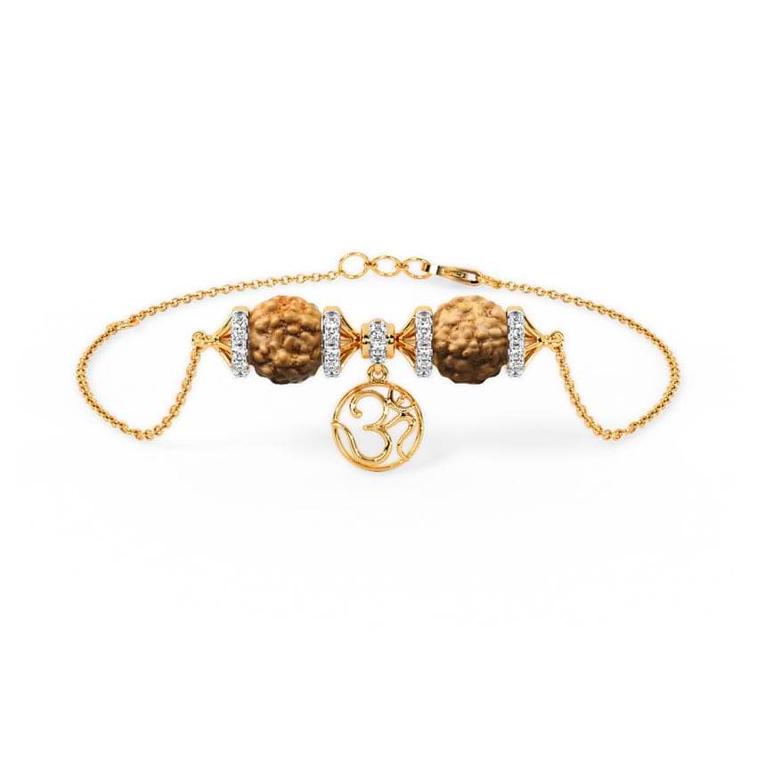 Om Rudraksh Chain Bracelet