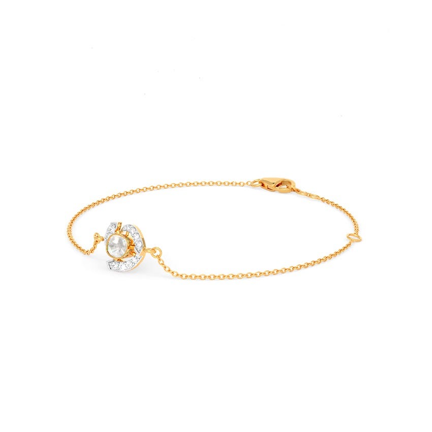 Circlet Polki Gemstone Chain Bracelet