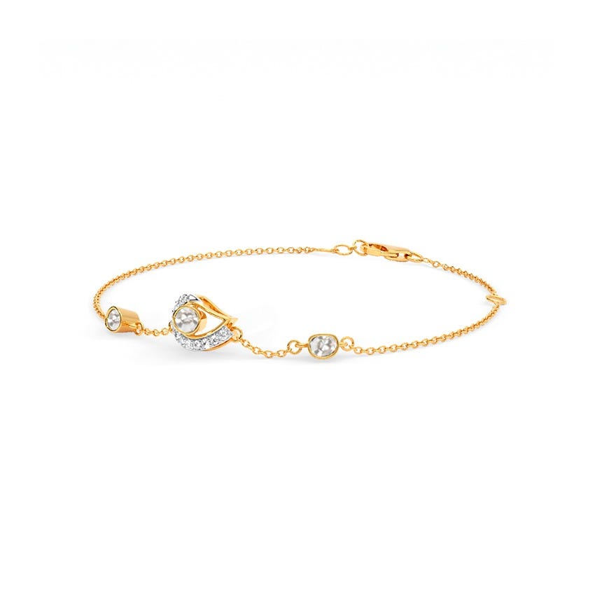 Regal Polki Gemstone Chain Bracelet