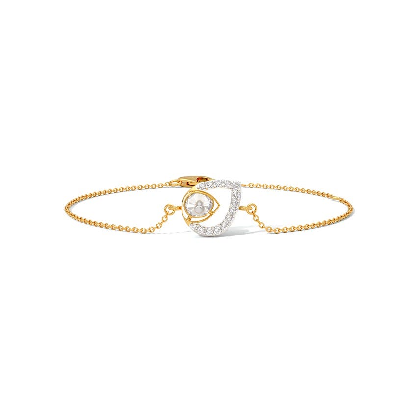 Rosette Polki Gemstone Chain Bracelet