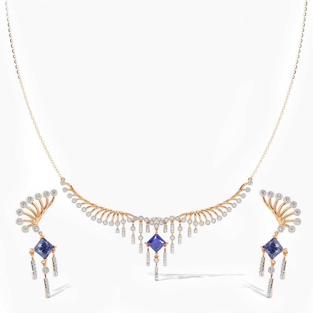 Blue Mirage Gemstone Necklace Set