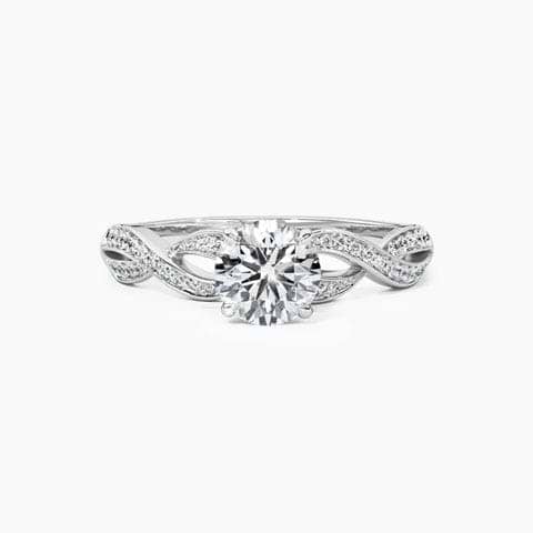 CrissCross Classic Solitaire Mount Ring