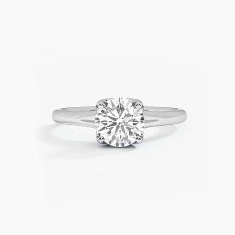 Pin Split Petite Solitaire Mount Ring