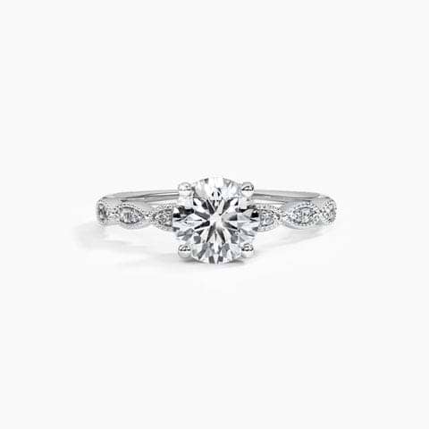 Petal Trail Solitaire Mount Ring