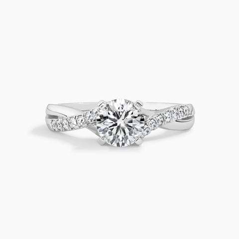 Twisted Classic Solitaire Mount Ring