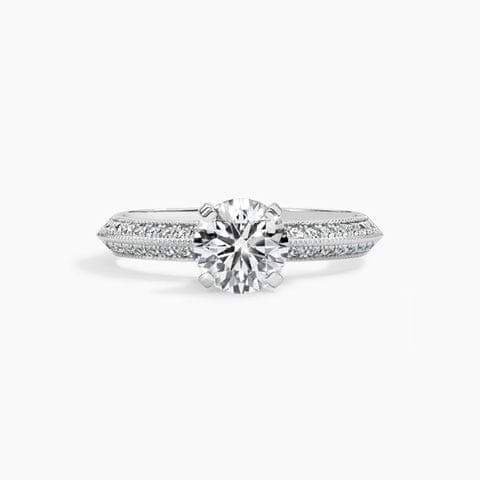 Sharp Edged Solitaire Mount Ring